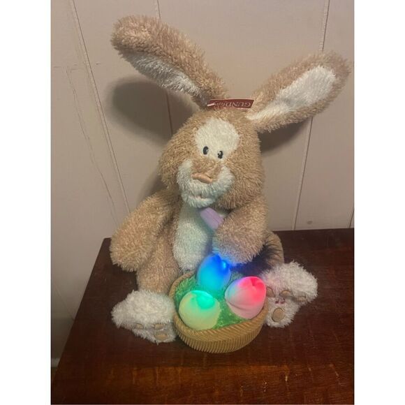 Vintage 17" Gund Just A Bunny Animated Singing Light Up Easter Rabbit "what a wo - Picture 5 of 11